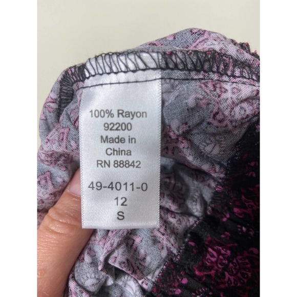 NWOT Ellos Pull-On Elastic Waist Rayon Pants Size 12 - Picture 8 of 8